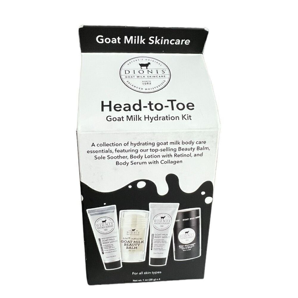 Brand New Dionis Head-To-Toe Goat Milk Hydration Skin Body Cream Beauty Kit Set